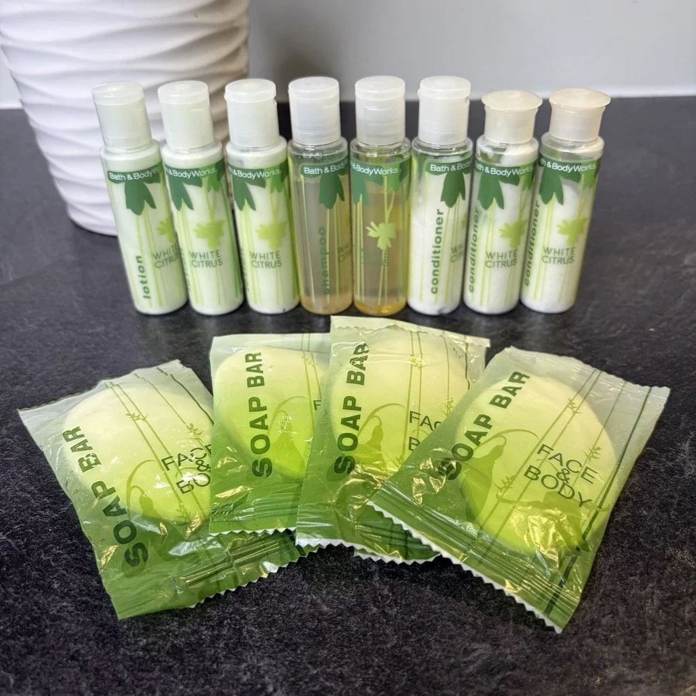 Bath & Body Works WHITE CITRUS Travel Size Lot of 12 Lotion Shampoo Conditioner